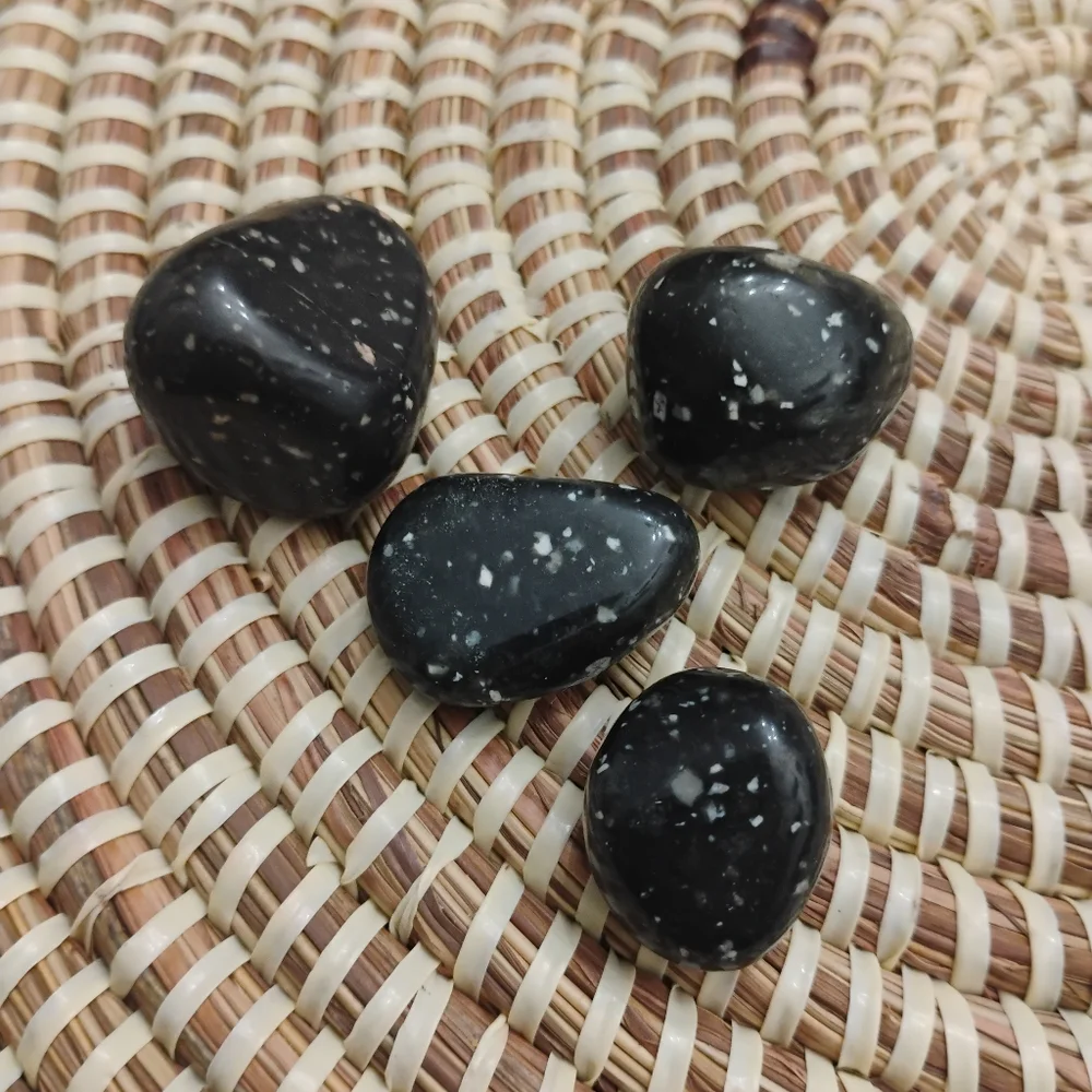 Polished Black Volcano Jasper Stones NEW